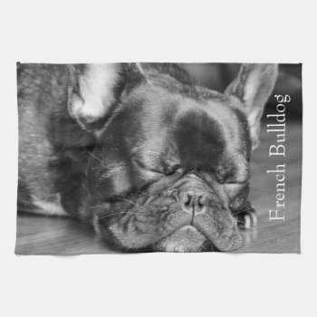 Sleeping French Bulldog Towel by artinphotography at Zazzle