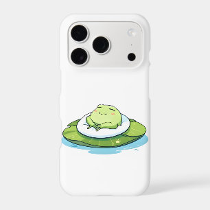 Sleeping Frog on Lily Pad Kawaii Design iPhone 17 Pro Case
