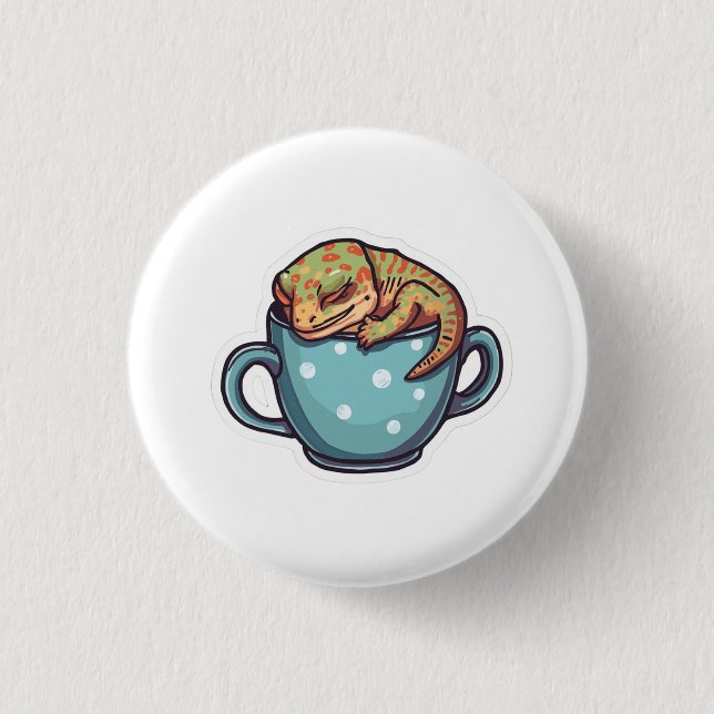 Sleeping gecko button (Front)