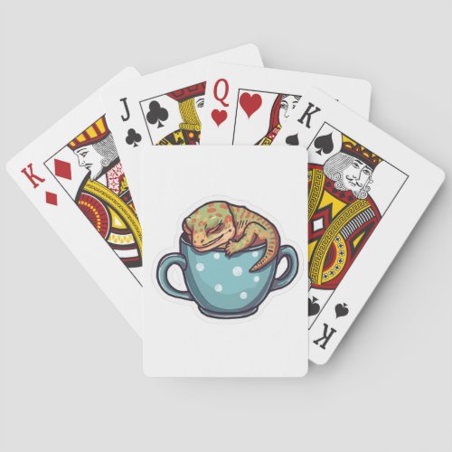 Sleeping gecko poker cards