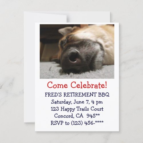 Sleeping German Shepherd Invitations