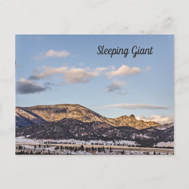 Sleeping Giant with a Blue Sky and Clouds Postcard (Front)