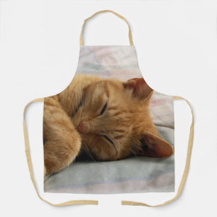Sleeping Ginger Cat Apron