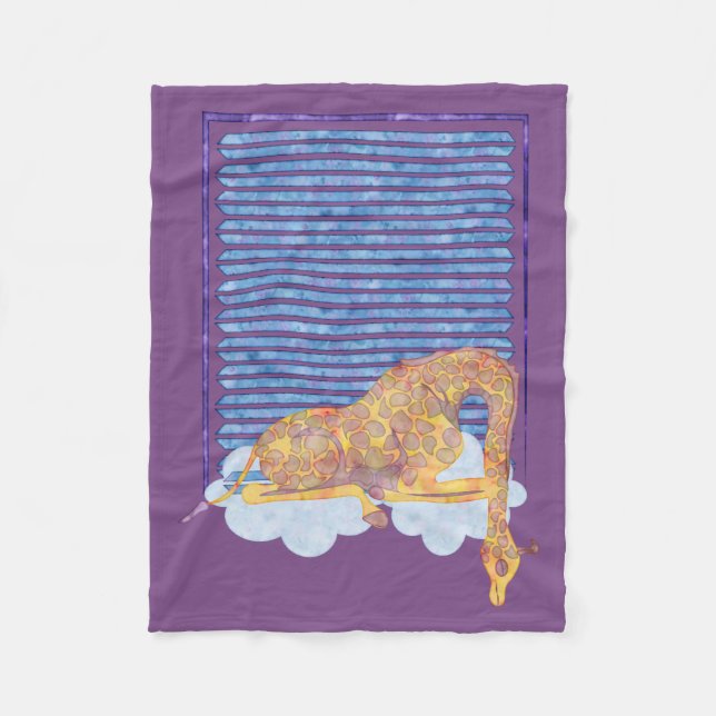 Sleeping Giraffe Baby Blanket (Front)