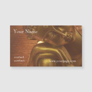 Sleeping  Golden Buddha -magnetic card