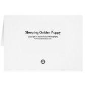 Sleeping Golden Puppy (Back Horizontal)