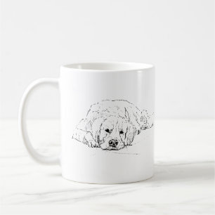 Sleeping Golden Retriever Coffee Mug, Dog Love Mug