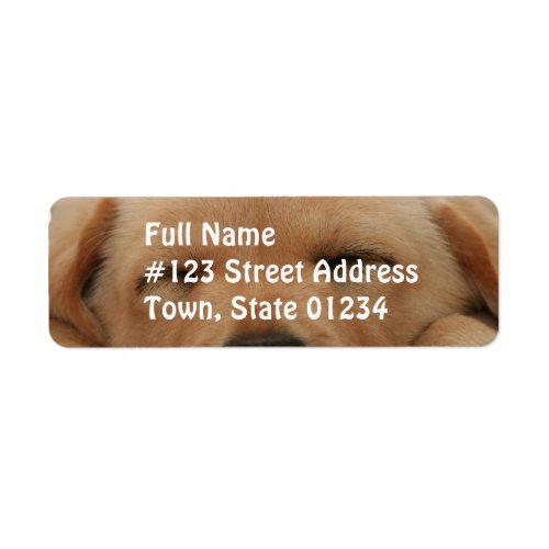 Sleeping Golden Retriever Mailing Label