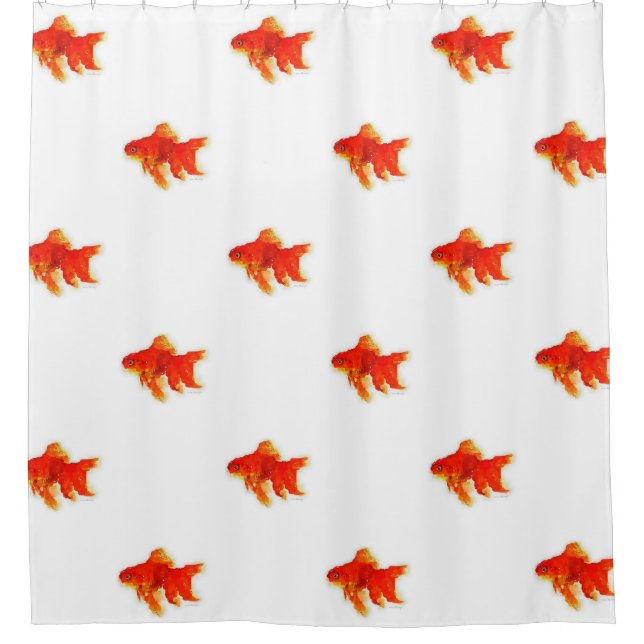 Sleeping Goldfish Shower Curtain (Front)