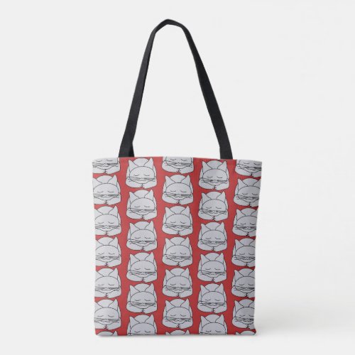 Sleeping Gray Cat Tote Bag