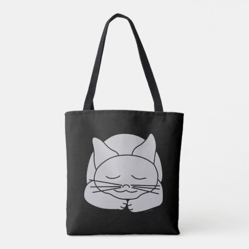 Sleeping Gray Cat Tote Bag