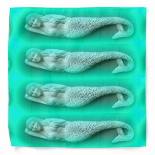 sleeping green mermaids bandana