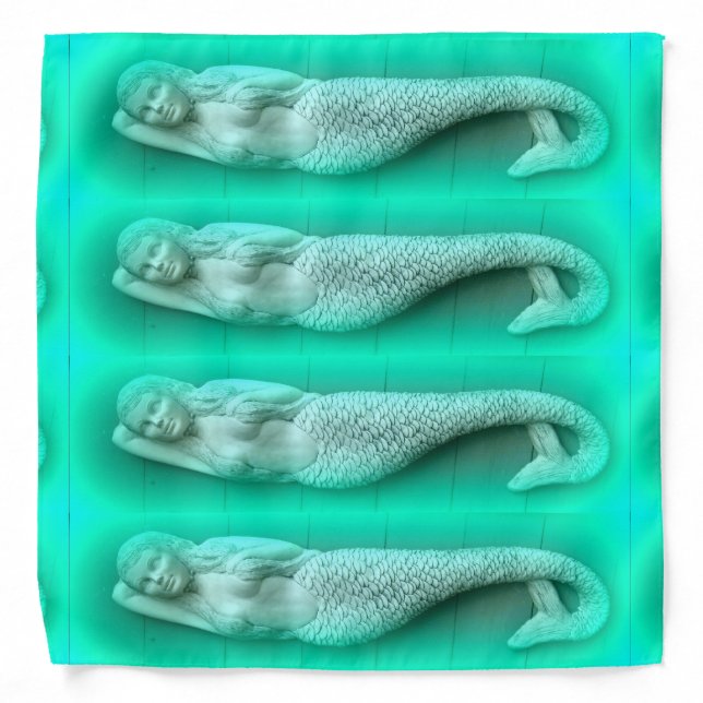 sleeping green mermaids bandana (Front)