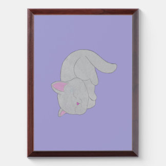 Sleeping Grey Kitten Plaque