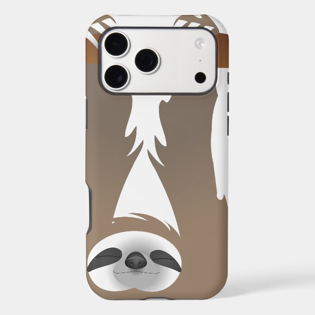 Sleeping Hanging Brown Sloth Iphone Case (Back)