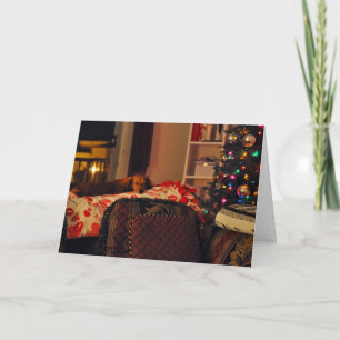 Sleeping Holiday Puppy Card