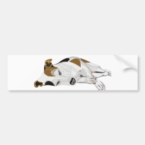 Sleeping Jack Russell Bumper Sticker