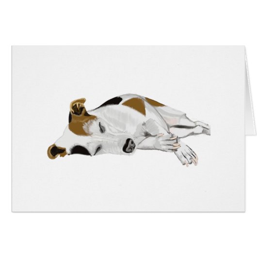 Sleeping Jack Russell Cards (Front Horizontal)