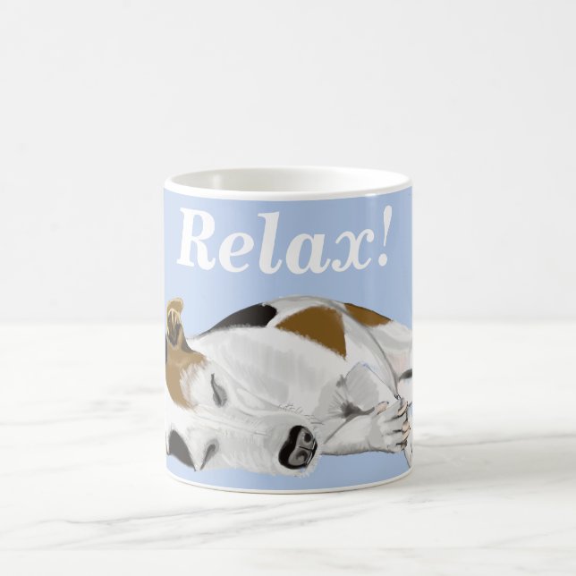Sleeping Jack Russell Coffee Mug (Center)
