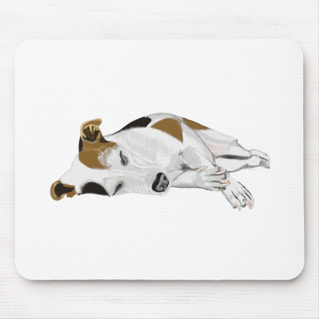 Sleeping Jack Russell Mouse Pad (Front)