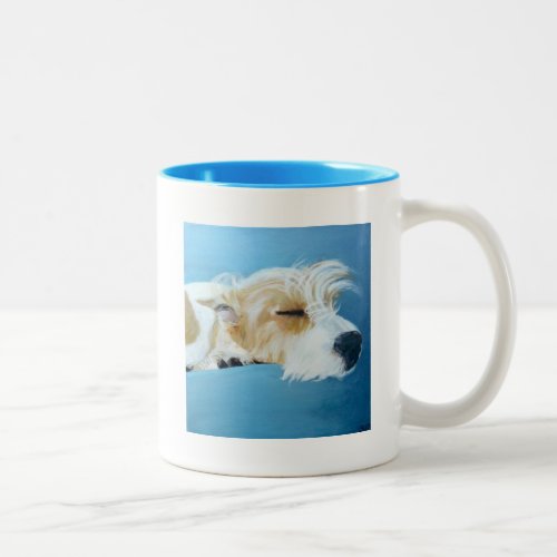 Sleeping Jack Russell Terrier Dog Art Mug
