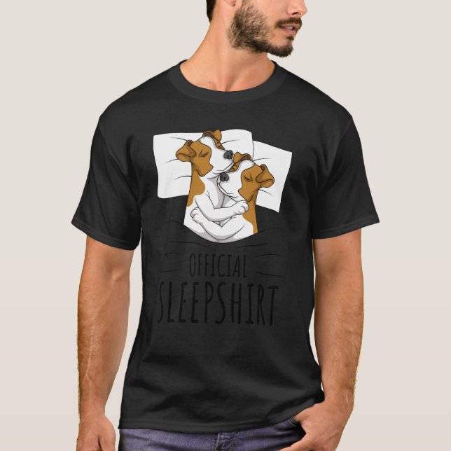 Sleeping Jack Russell Terrier Pajamas Official Sle T-Shirt (Front)