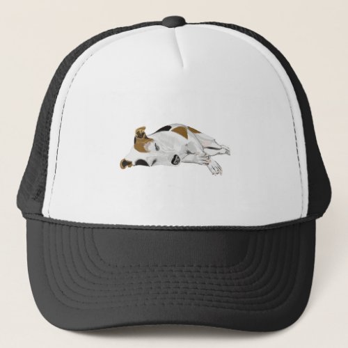 Sleeping Jack Russell Trucker Hat