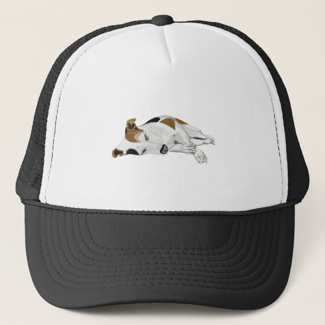 Sleeping Jack Russell Trucker Hat (Front)