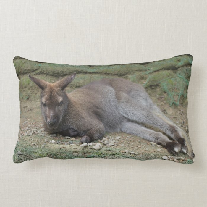 Sleeping Kangaroo Throw Pillow