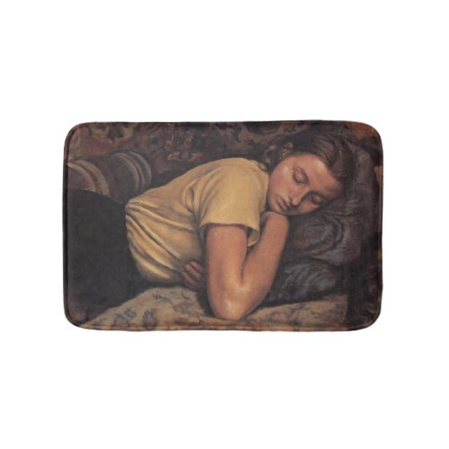 Sleeping Katya by Serebriakova Bath Mat