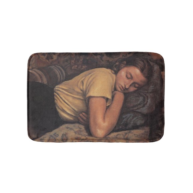 Sleeping Katya (by Serebriakova) Bath Mat (Front)