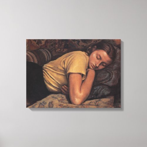 Sleeping Katya by Serebriakova Canvas Print