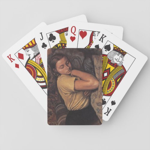 Sleeping Katya by Serebriakova Poker Cards