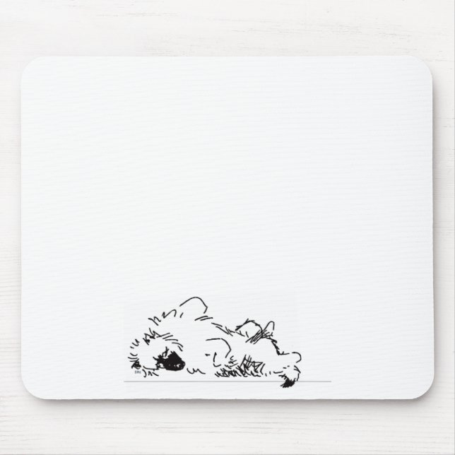 sleeping keeshond mouse pad (Front)
