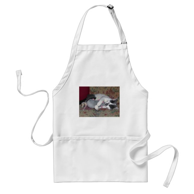Sleeping Kitten Adult Apron (Front)