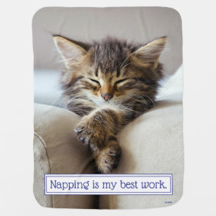 Sleeping Kitten Baby Blanket