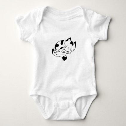 Sleeping Kitten Baby Bodysuit