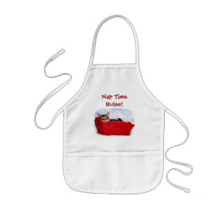 Sleeping Kitten In Bright Red Basket