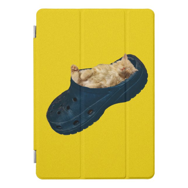 Sleeping Kitten In Croc Shoe, iPad Case (Front)