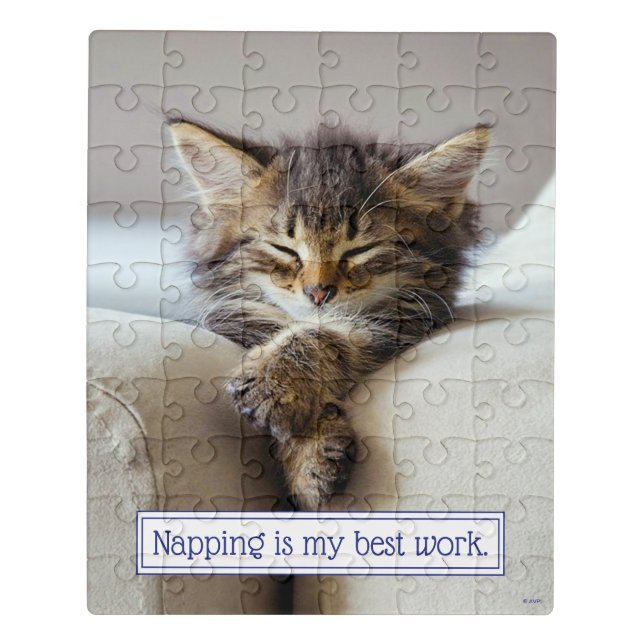 Sleeping Kitten Jigsaw Puzzle (Puzzle Vertical)