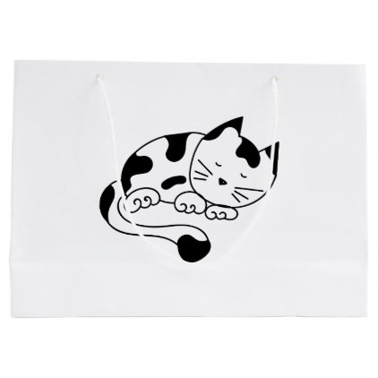 Sleeping Kitten Large Gift Bag