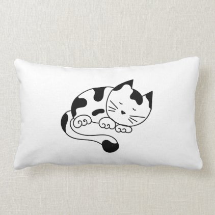 Sleeping Kitten Lumbar Pillow