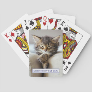 Sleeping Kitten Poker Cards