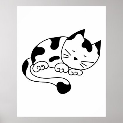 Sleeping Kitten Poster