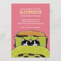 Sleeping Kitten Slumber Party Invitations