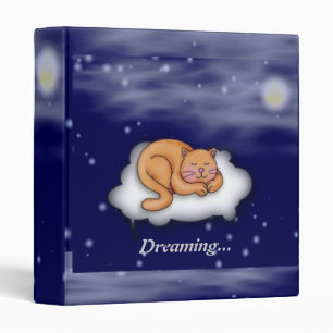 Sleeping Kitty 3 Ring Binder