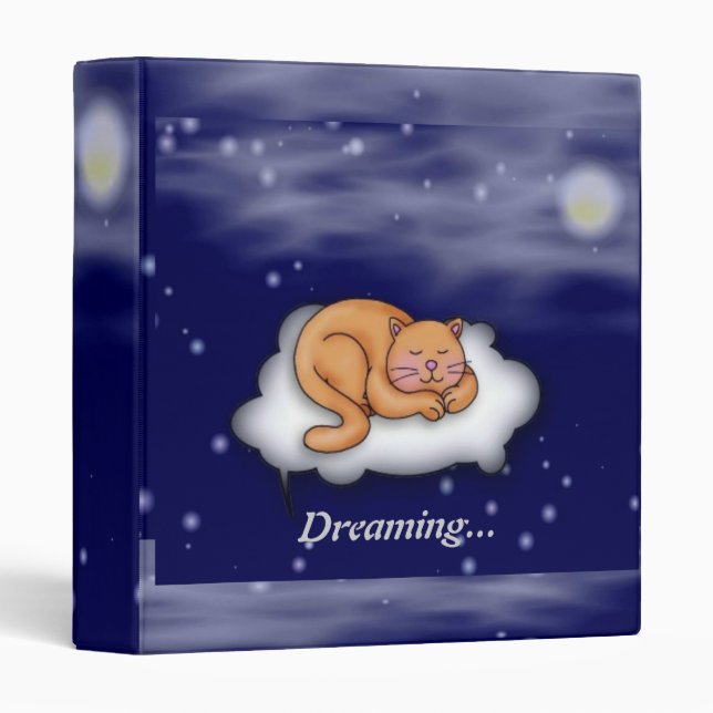 Sleeping Kitty 3 Ring Binder (Front/Spine)