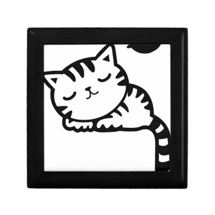 Sleeping Kitty Drawing Keepsake Box