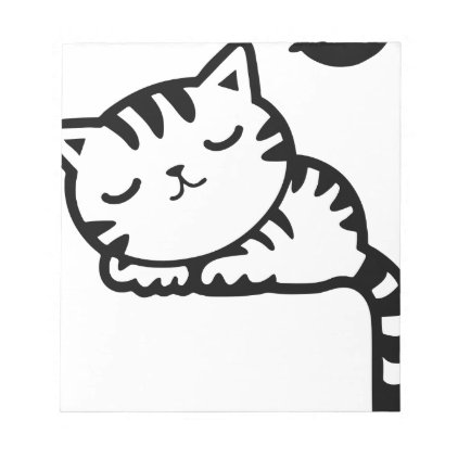 Sleeping Kitty Drawing Notepad