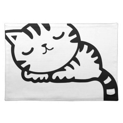 Sleeping Kitty Drawing Placemat